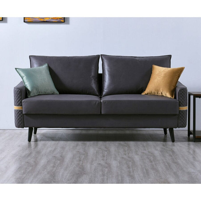 72 inch Sofa Couch, Mid-Century 3-Seat Tufted Love Seat