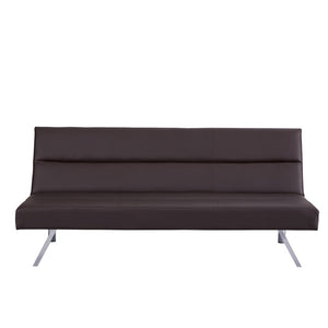 Futon Sofa by Naomi Home - Color: Espresso, Material: Faux Leather