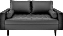 Load image into Gallery viewer, Orion Mid Century Modern Pu Leather Upholstered Living Room Sofa with Bolster Pillows, Sofa, 2-piece set or loveseat