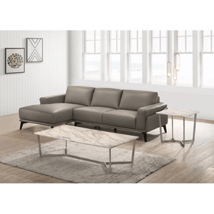 Amayah 103" Wide Genuine Leather Sofa & Chaise