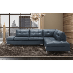 Mercier 111" Wide Genuine Leather Sofa & Chaise