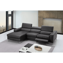 Load image into Gallery viewer, Abey 104&quot; Wide Genuine Leather Reclining Sofa &amp; Chaise