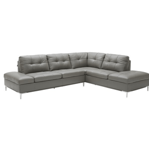 Mercier 111" Wide Genuine Leather Sofa & Chaise