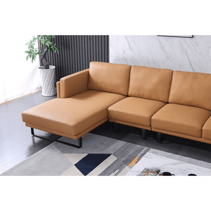 Daltry 127" Wide Genuine Leather Sofa & Chaise