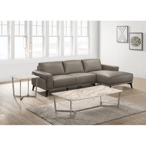 Amayah 103" Wide Genuine Leather Sofa & Chaise