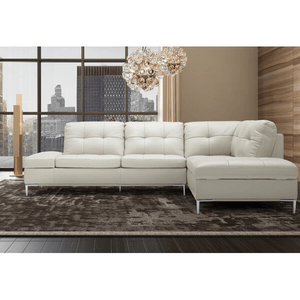 Mercier 111" Wide Genuine Leather Sofa & Chaise