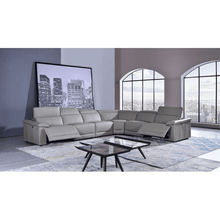 Load image into Gallery viewer, 150&quot; Wide Genuine Leather Symmetrical Corner Sectional