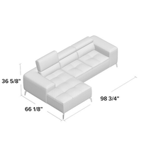 Load image into Gallery viewer, Alden 98.8&quot; Wide Genuine Leather Sofa and Chaise