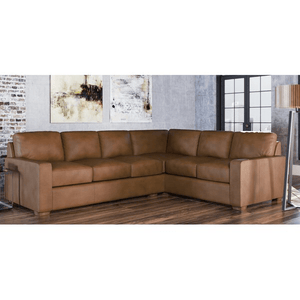 Blanca 114" Wide Genuine Leather Corner Sectional