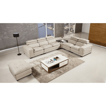 Load image into Gallery viewer, 145&quot; Wide Genuine Leather Right Hand Facing Modular Corner Sectional with Ottoman