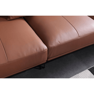 Daltry 127" Wide Genuine Leather Sofa & Chaise