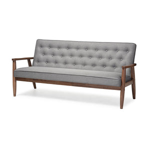 Sorrento Sofa, Black Faux Leather