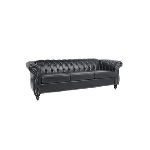 Chesterfield Sofa, Button Tufted , Sectional Sofa PU Upholstered 3 Seater Couch