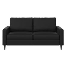 Load image into Gallery viewer, Queer Eye Wainwright Modern Sofa, Small Space Living Room Furniture, Black Faux Leather