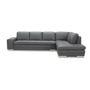 124" Wide Genuine Leather Sofa & Chaise