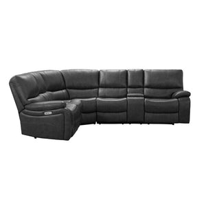 Weisend 187" Wide Genuine Leather Symmetrical Reclining Corner Sectional