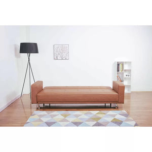 Graham 85.43'' Vegan Leather Sleeper Sofa