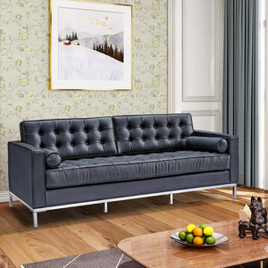 Sofa Loveseat genuine leather Living Room Metal foot