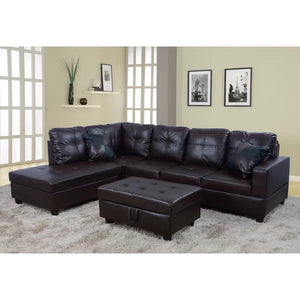 Gafnit 3 - Piece Vegan Leather Chaise Sectional