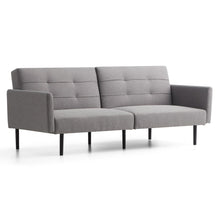 Load image into Gallery viewer, Sofa Bed with Buttonless Tufting and Removable Arms 