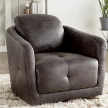 Load image into Gallery viewer, Cecil Upholstered Swivel Barrel Chair