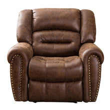 Load image into Gallery viewer, Electric Recliner Chair W/ Breathable Bonded Leather, Classic Single Sofa Home Theater Recliner Seating W/USB Port (Nut Brown)