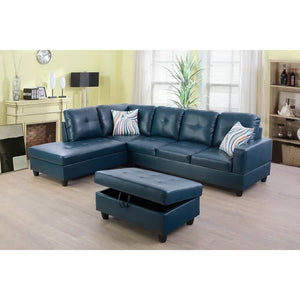 Gafnit 3 - Piece Vegan Leather Chaise Sectional