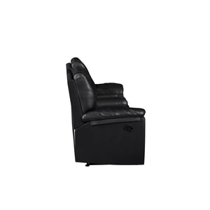 Relax-A-Lounger Clifton Reclining Sofa, Black Faux Leather