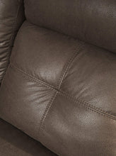 Load image into Gallery viewer, Jesolo Modern Faux Leather Manual Pull Tab Double Reclining Sofa, Dark Brown