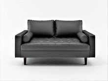 Load image into Gallery viewer, Orion Mid Century Modern Pu Leather Upholstered Living Room Sofa with Bolster Pillows, Sofa, 2-piece set or loveseat