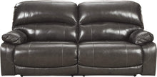 Load image into Gallery viewer, Jesolo Modern Faux Leather Manual Pull Tab Double Reclining Sofa, Dark Brown