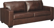 Load image into Gallery viewer, Morelos Contemporary Leather Sofa, Brown, Charcoal, Standard, Sleeper