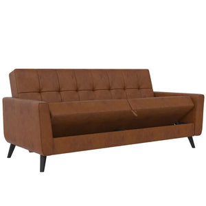 Giblin 81'' Vegan Leather Sleeper Sofa