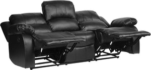 Baluze Double Reclining Sofa, Black, Brown