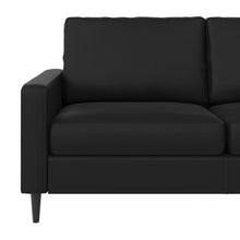 Load image into Gallery viewer, Queer Eye Wainwright Modern Sofa, Small Space Living Room Furniture, Black Faux Leather