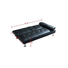 Load image into Gallery viewer, Guiterrez 71.3&#39;&#39; Vegan Leather Sleeper Sofa