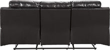 Load image into Gallery viewer, Kempten Faux Leather Manual Reclining Sofa with High Back and Blue LED Lighting, Black