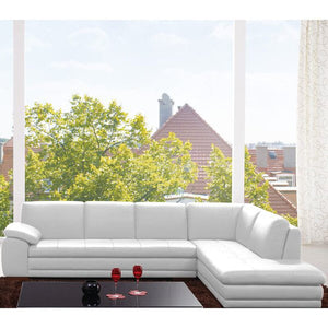 Sanara 123" Wide Genuine Leather Sofa & Chaise