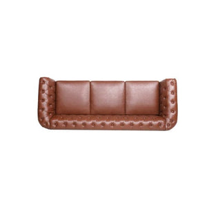 Chesterfield Sofa, Button Tufted , Sectional Sofa PU Upholstered 3 Seater Couch