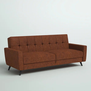 Giblin 81'' Vegan Leather Sleeper Sofa