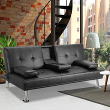 Load image into Gallery viewer, Aml 66.2&#39;&#39; Vegan Leather Sleeper Sofa