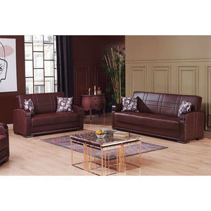 Zayac 89'' Vegan Leather Sleeper Sofa