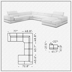 Coalpit Heath 158.27" Wide Genuine Leather Right Hand Facing Reclining Sectional