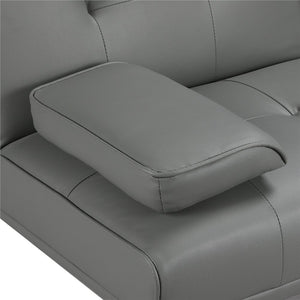 Modern Faux Leather Futon Sofa Bed Home Recliner Couch