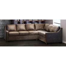 Load image into Gallery viewer, Godinne 117&quot; Wide Genuine Leather Corner Sectional