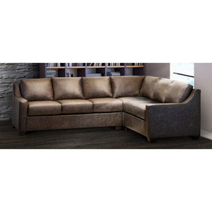 Godinne 117" Wide Genuine Leather Corner Sectional