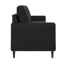 Load image into Gallery viewer, Queer Eye Wainwright Modern Sofa, Small Space Living Room Furniture, Black Faux Leather