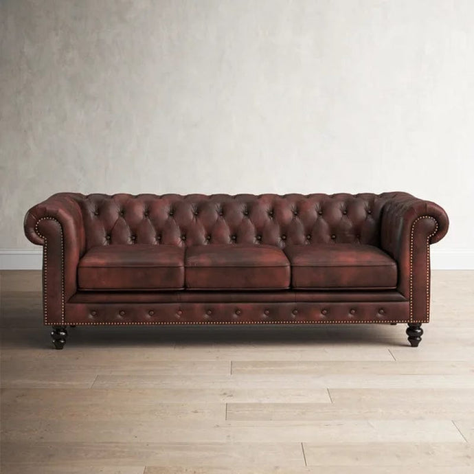 Ophelie 87'' Leather Sofa