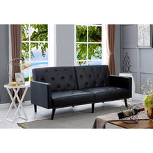 Load image into Gallery viewer, Futon Sofa by Naomi Home - Material: Faux Leather 