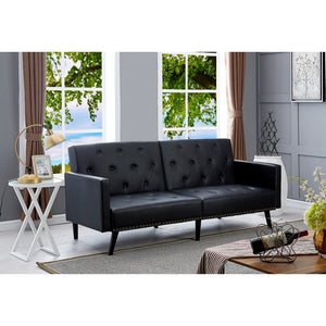 Futon Sofa by Naomi Home - Material: Faux Leather 